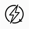 Lightning bolt icon representing fast processing speed